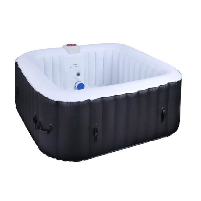 SUN SPA Spa gonflable carré Laminée - 4 personnes - 1, 55 x H 0, 65 m