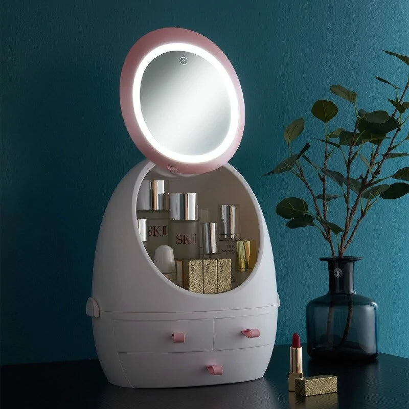 Miroir de rangement pour cosmétiques